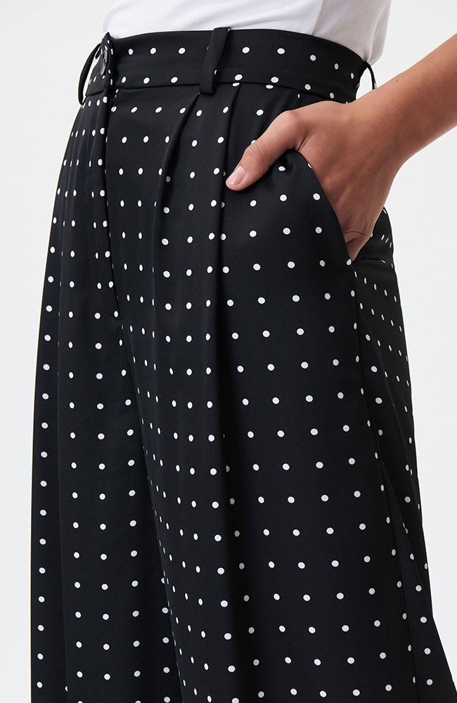 Polka Dot Pleat Waist Pant