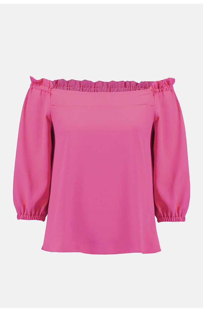 Off Shoulder Top Dazzle Pink