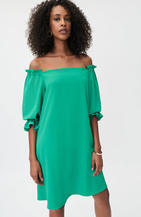 Off Shoulder Ruffle Sleeve Dress