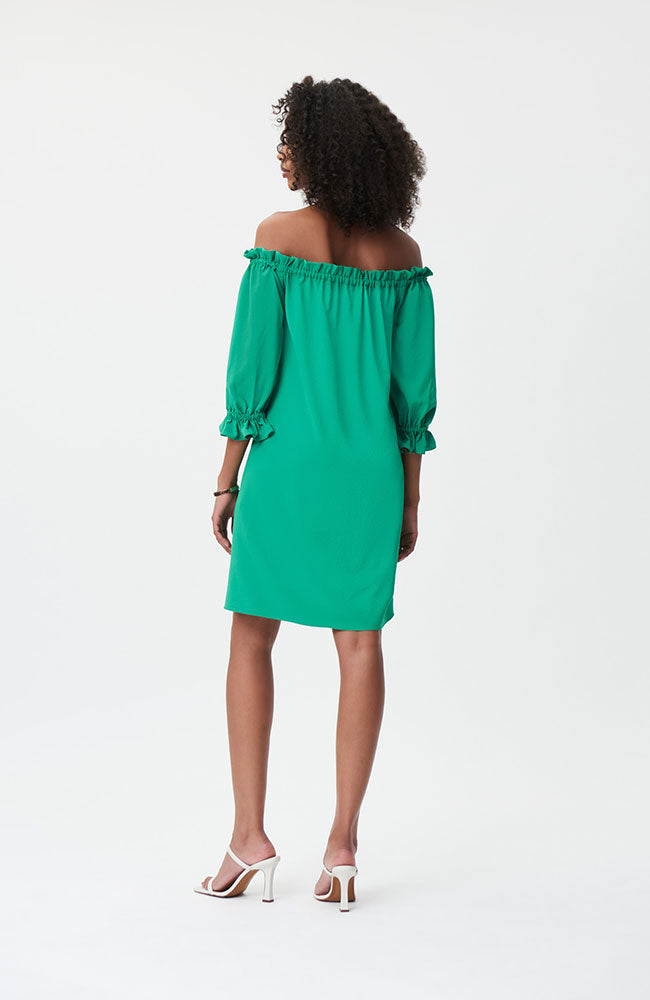 Off Shoulder Ruffle Sleeve Dress