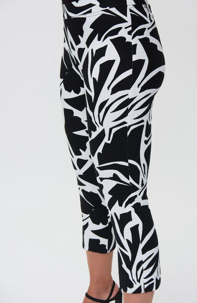 Black White Cropped Pant
