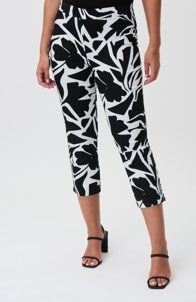 Black White Cropped Pant