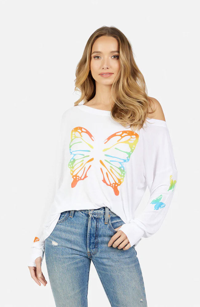 Krista Rainbow Butterfly Top