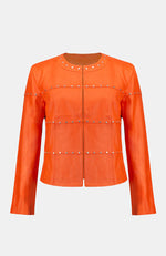 Faux Leather Studded Jacket