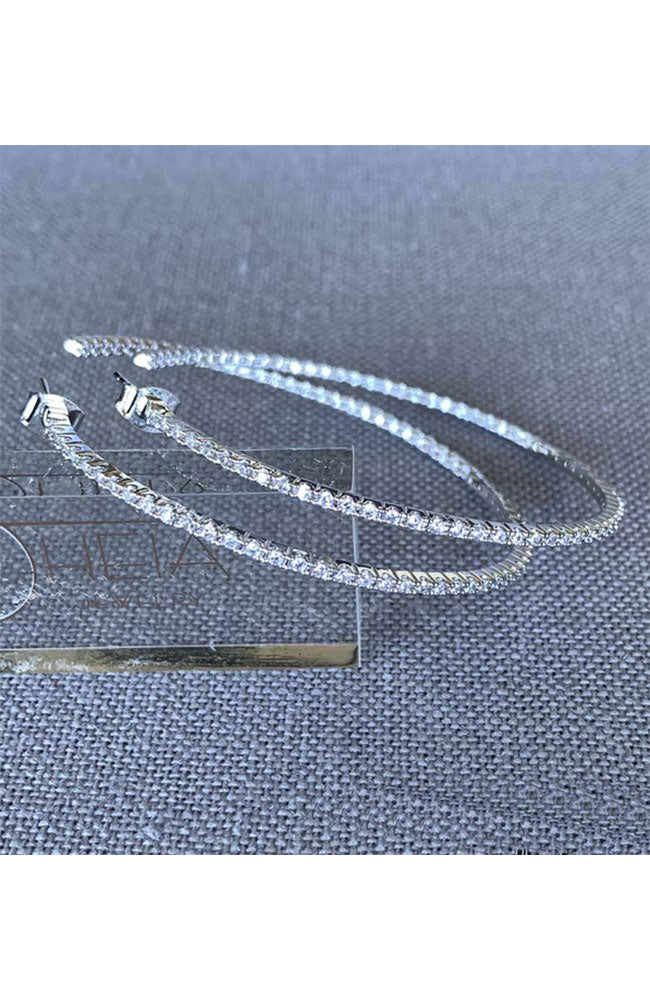 Sia White Gold Earrings