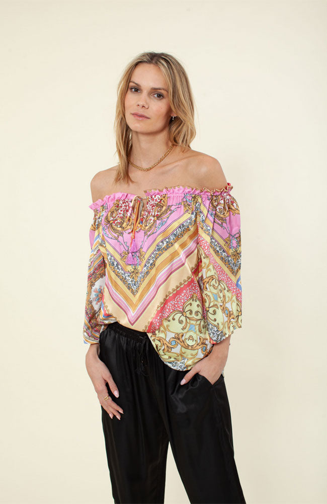 Gathered Off Shoulder Top
