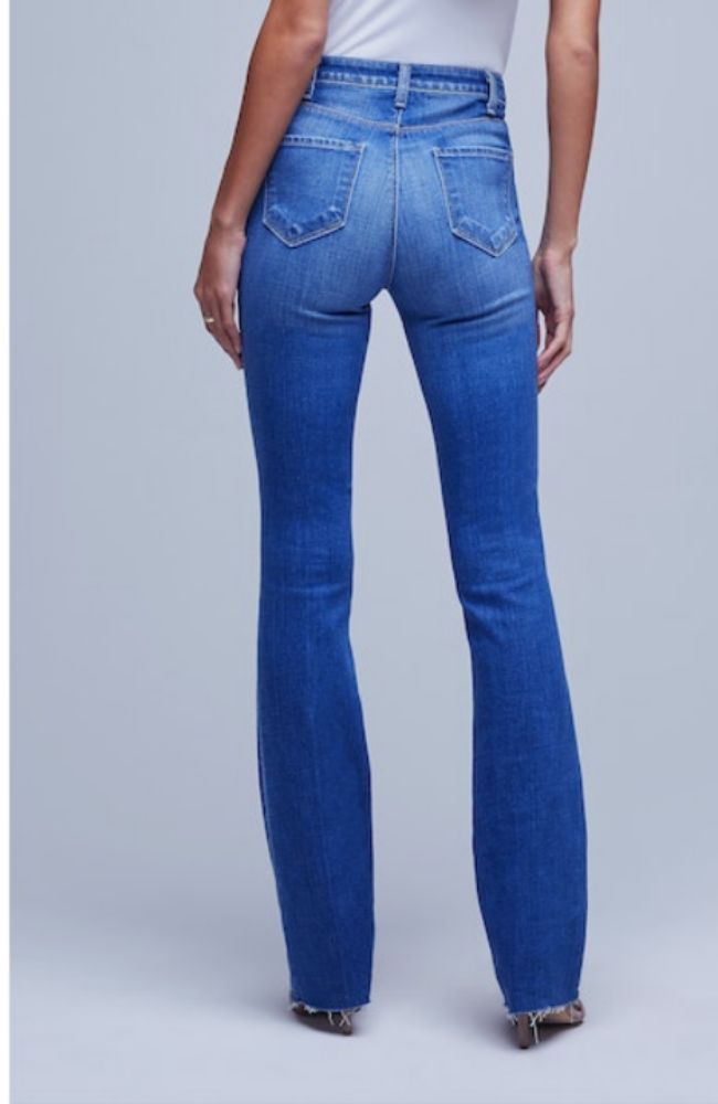 Ruth High Rise Straight Gold Chain Jean