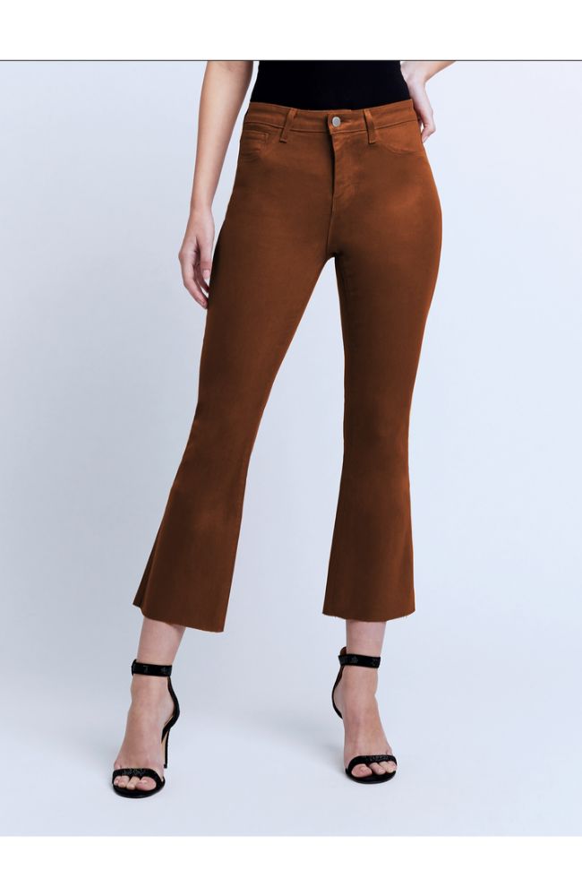 Kendra HR Crop Flare Nubuck Coated
