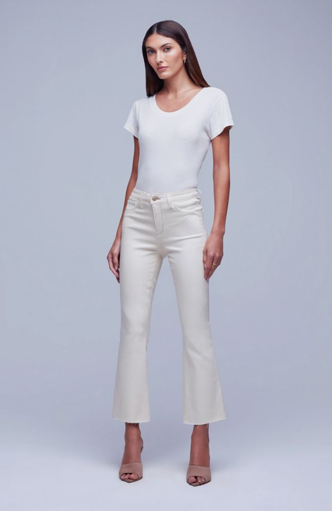 Kendra HR Crop Flare in Oat