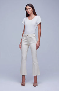 Kendra HR Crop Flare in Oat