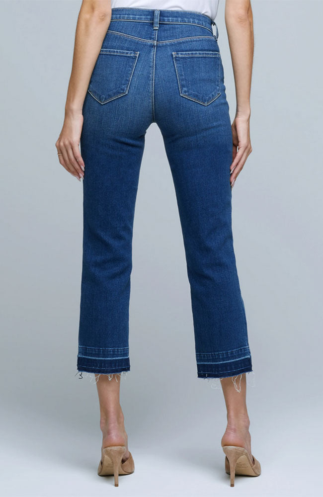 Harris HR Crop Cigarette Raw Hem Jean