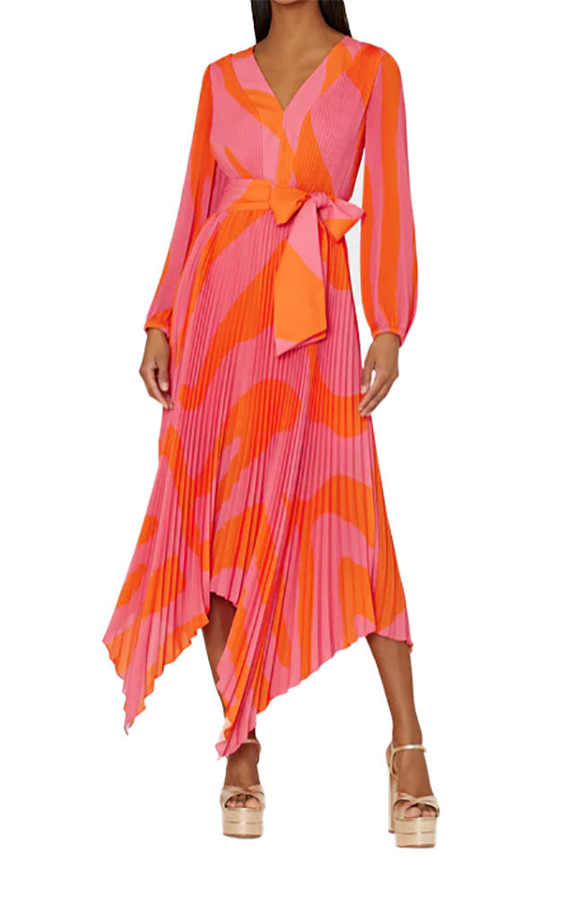 Liora Zebra Pleat Dress