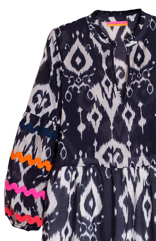Tammy Ikat Navy Dress