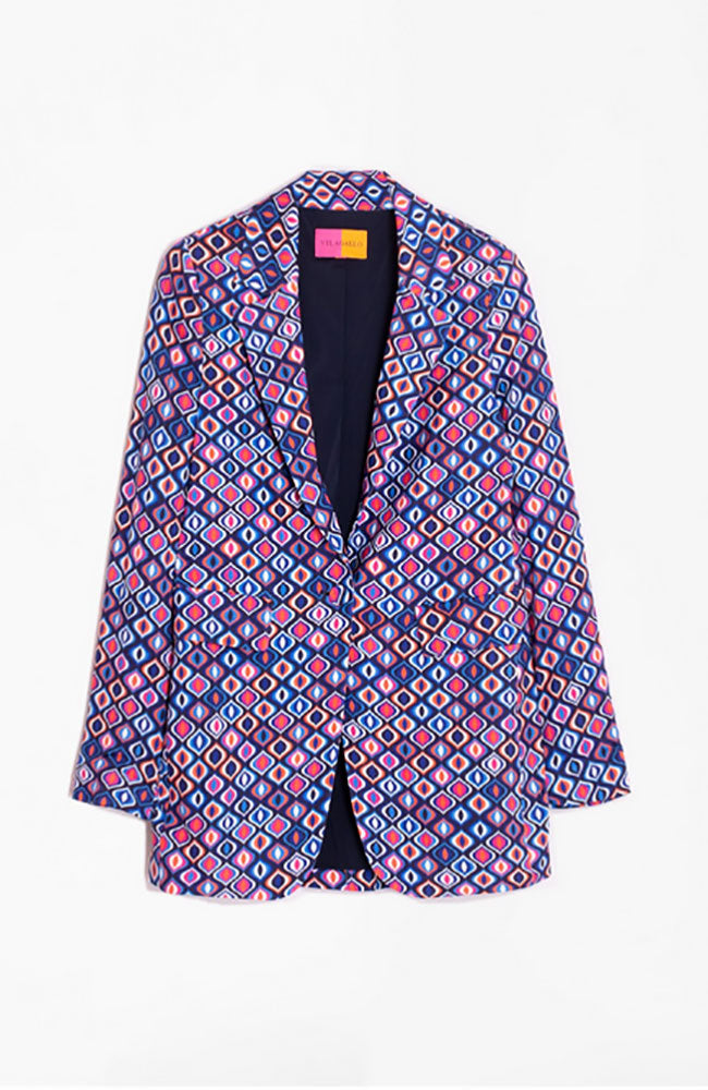 Geometric Navy Jacket