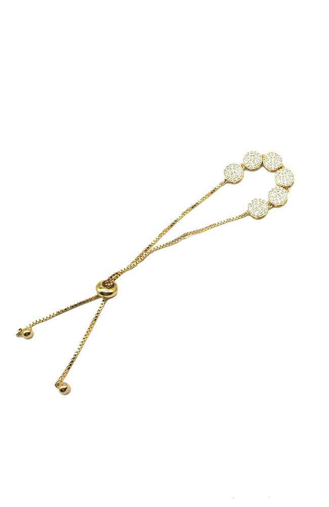 Sliding CZ Circles Bracelet