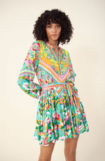 Long Sleeve Dress in Pink Print