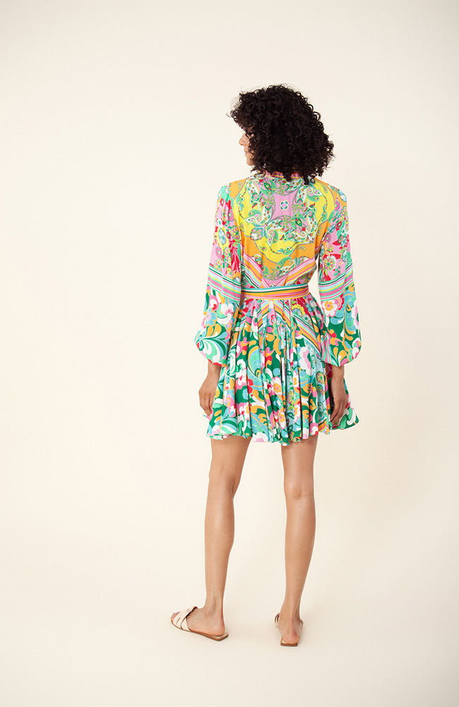 Long Sleeve Dress in Pink Print