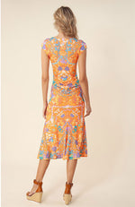 Short Sleeve Maxi Dress Orange
