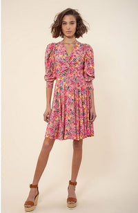 V Neck Dress in Pink
