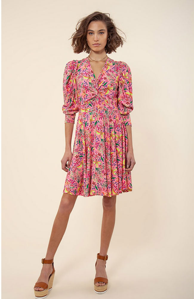 V Neck Dress in Pink