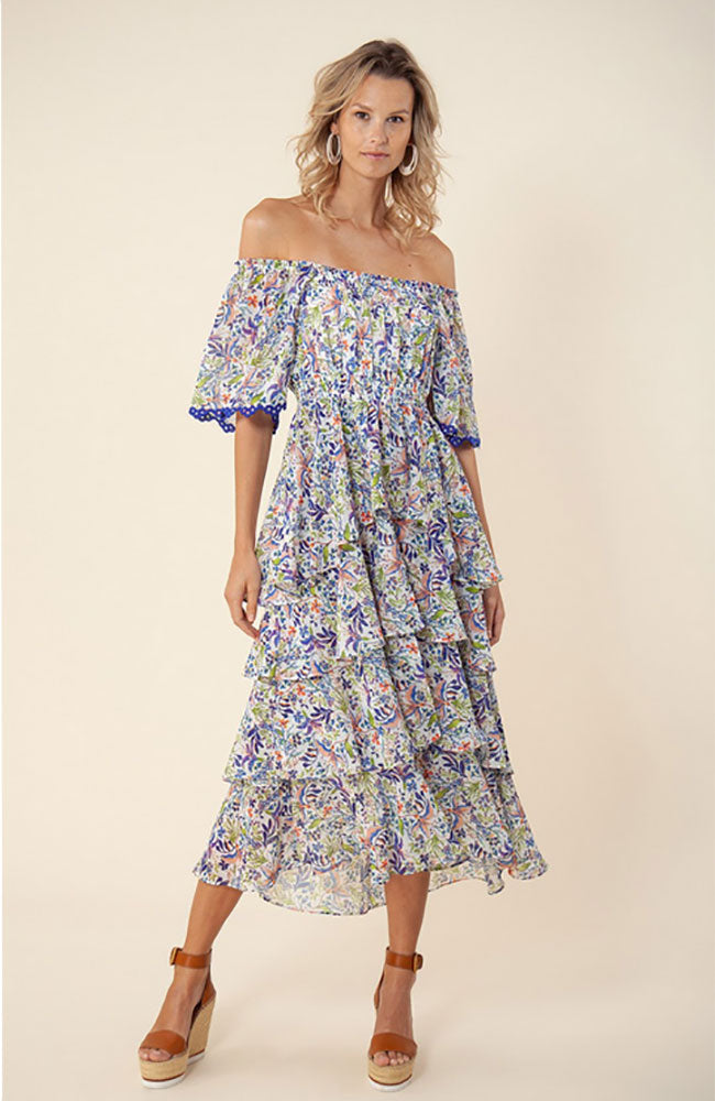 Tiered Maxi Dress in Ivory