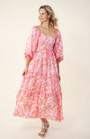 Tiered Maxi Dress in Pink