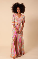 Short Sleeve Maxi Dress in Pink