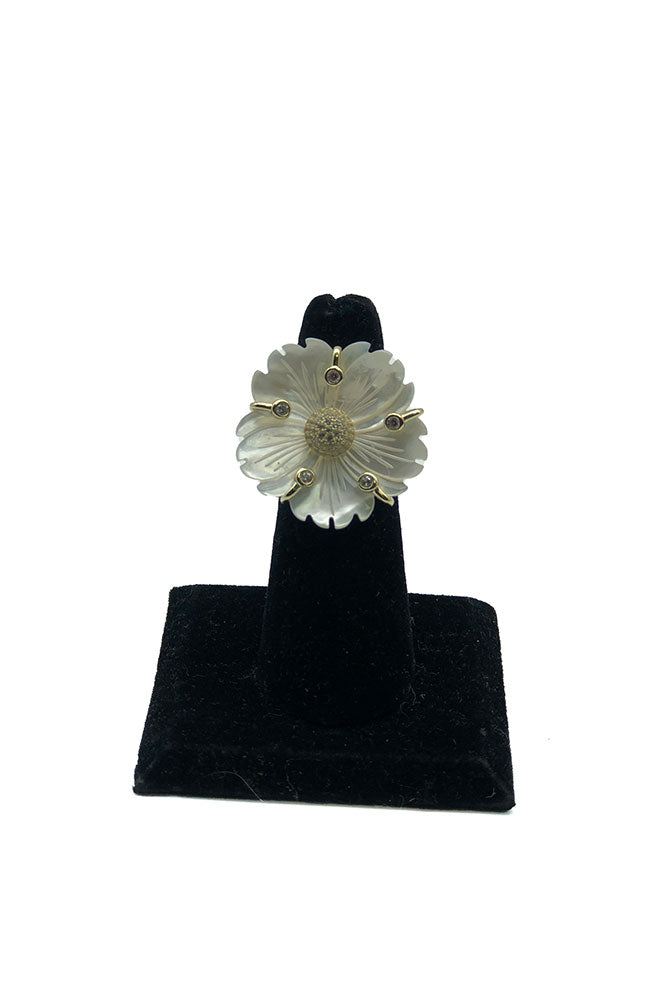Posy Ring White MOP