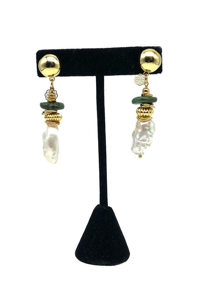 Positano Earring Pearl Green