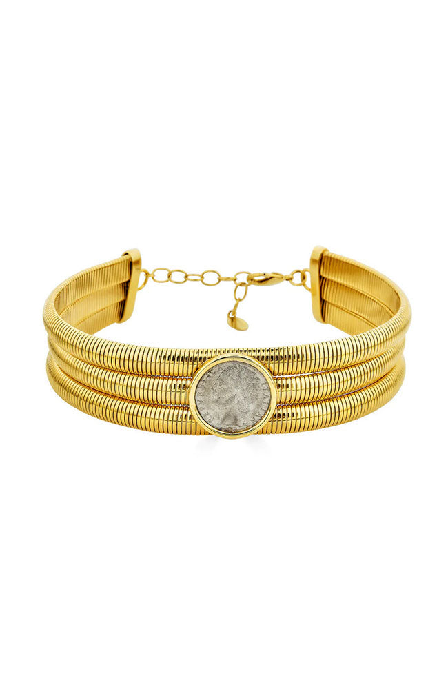 Chloe Stack Choker Gold