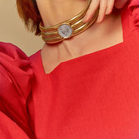 Chloe Stack Choker Gold