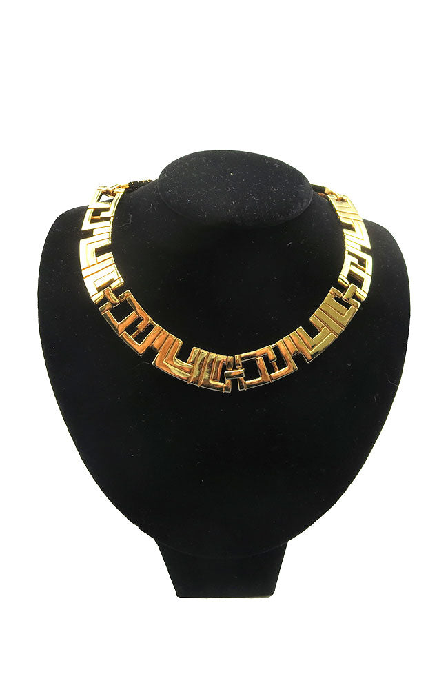 Labyrinth Necklace Gold
