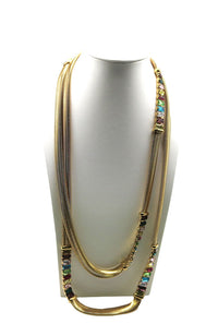 Master Chain Necklace Multi Color Stones