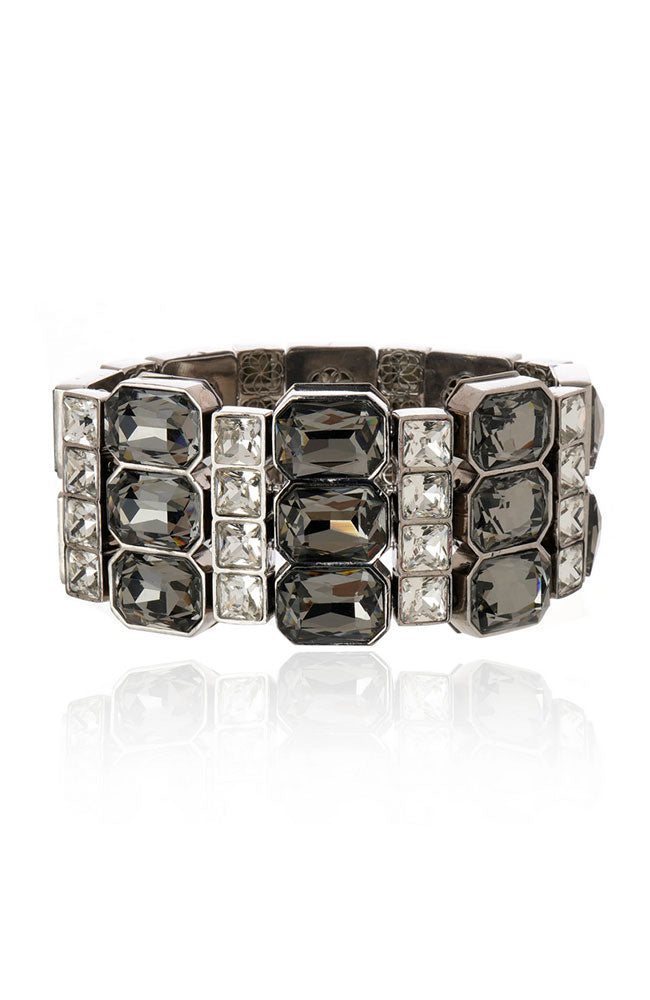 Honor Stone Bracelet Black Silver