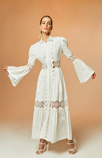Clair Collared Lace Maxi Dress