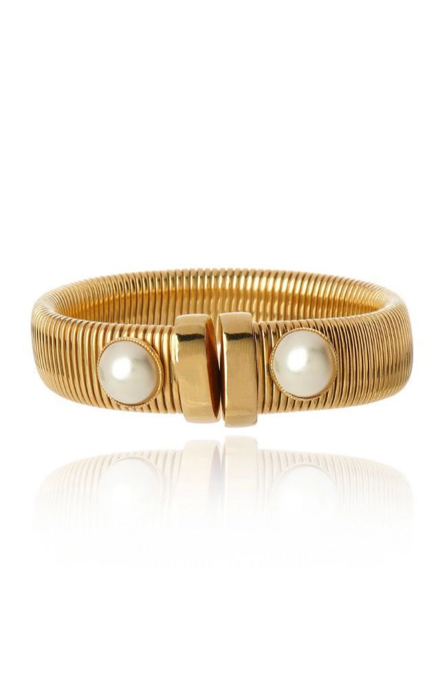 Hebe Dual Bracelet Pearl Gold