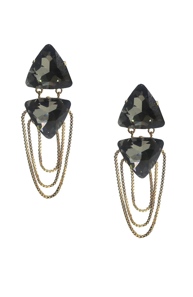 Lyra Star Earrings Black