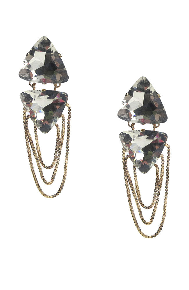 Lyra Star Earrings Crystal