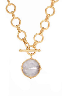 Honeybee Statement Necklace in Clear Crystal