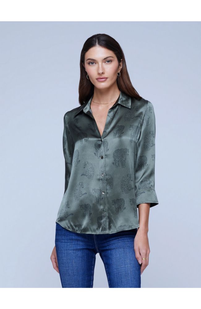 Dani 3/4 Sleeve Blouse in Beetle Multi