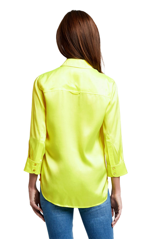 Dani 3/4 Sleeve Blouse in Chartreuse