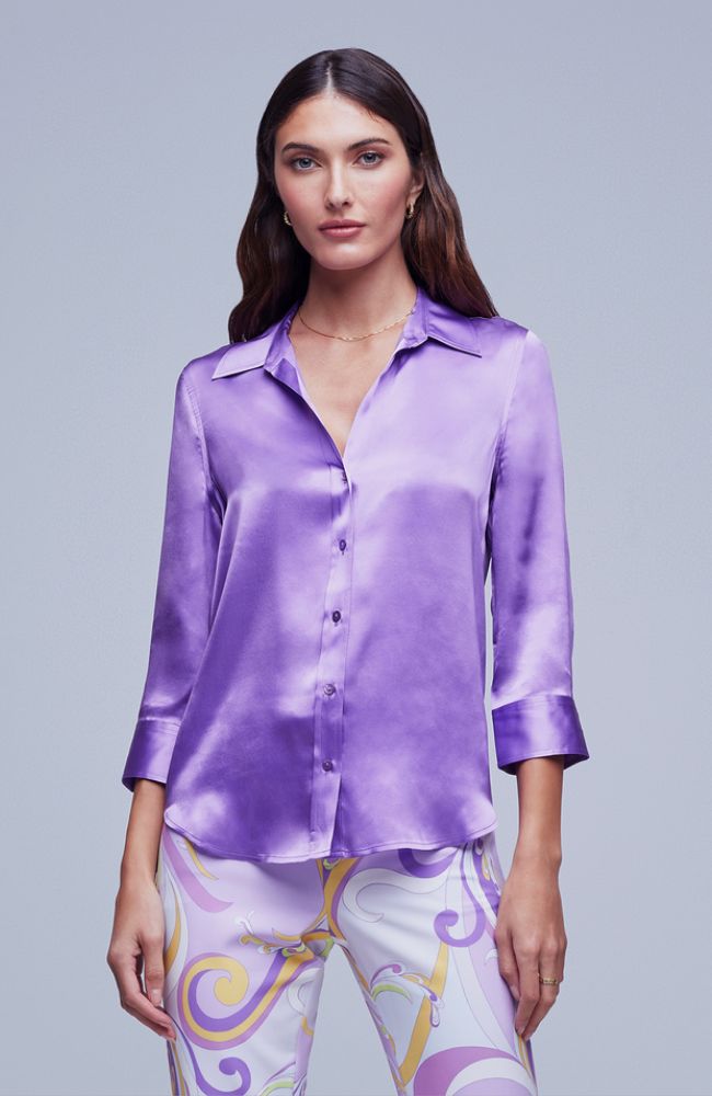 Dani 3/4 Slv Blouse in Orchid