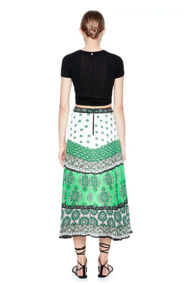 Nanette Mock Wrap Midi Skirt