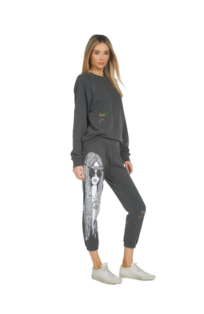 Alana Crop Hippie Girl Sweatpant