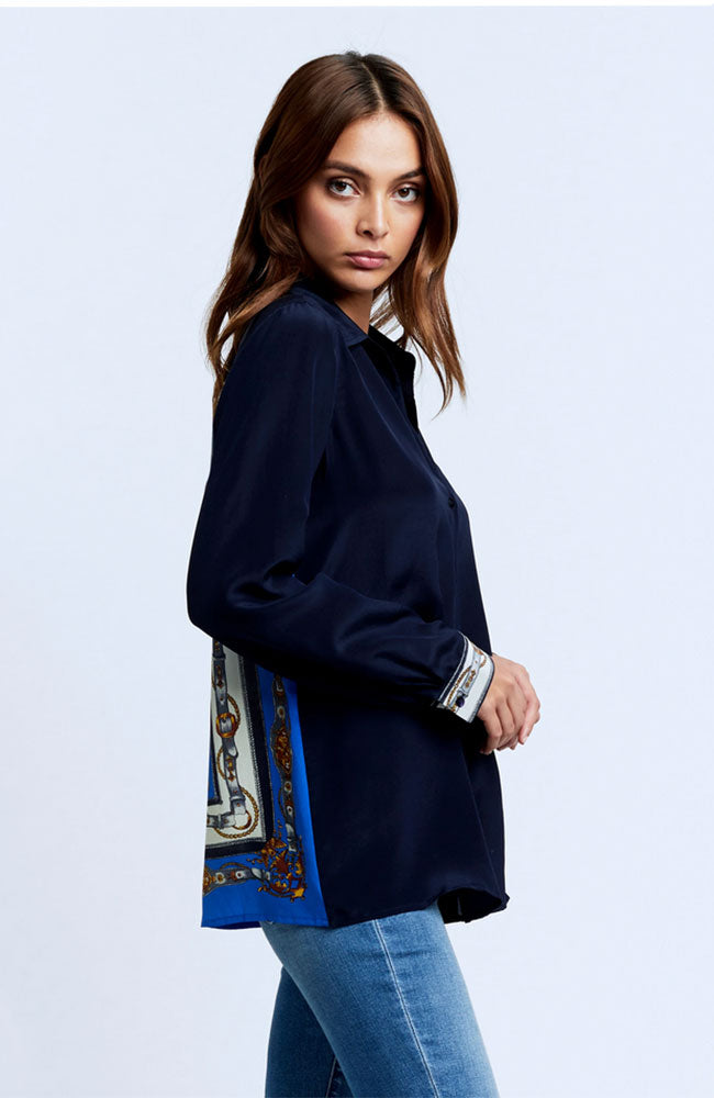 Gio Long Sleeve Blouse Midnight Multi
