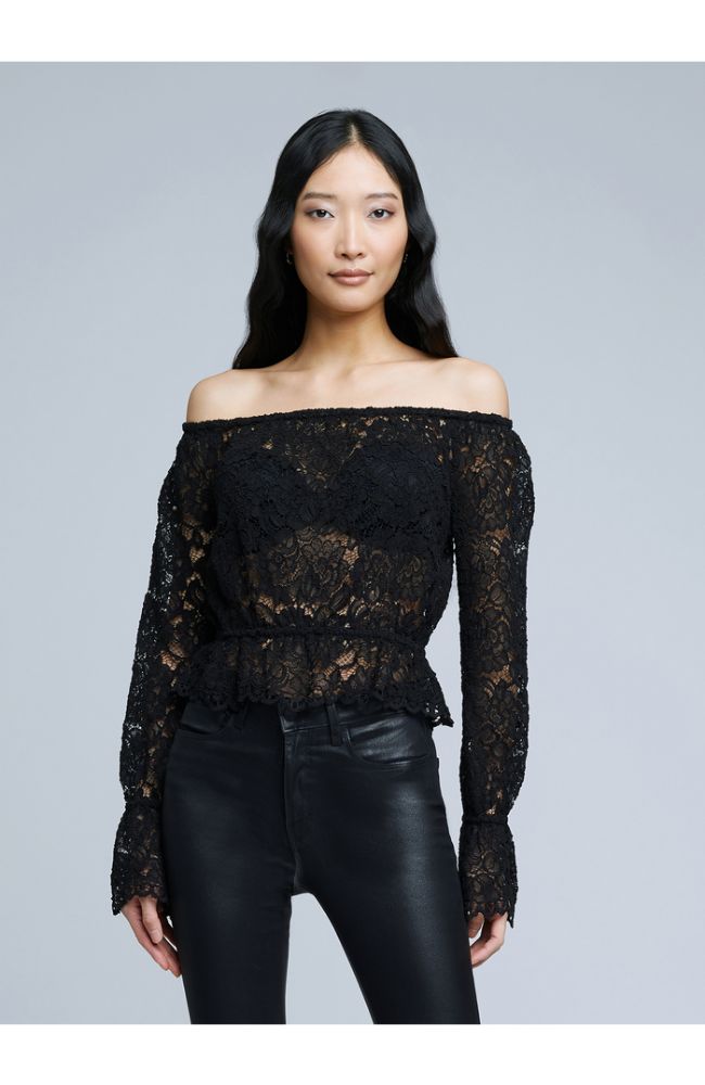 Iggy Off Shoulder Top Black