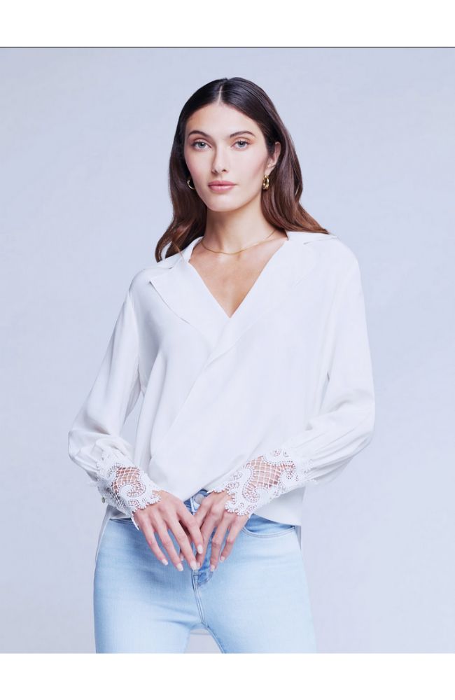 Joah Surplice Lace Blouse