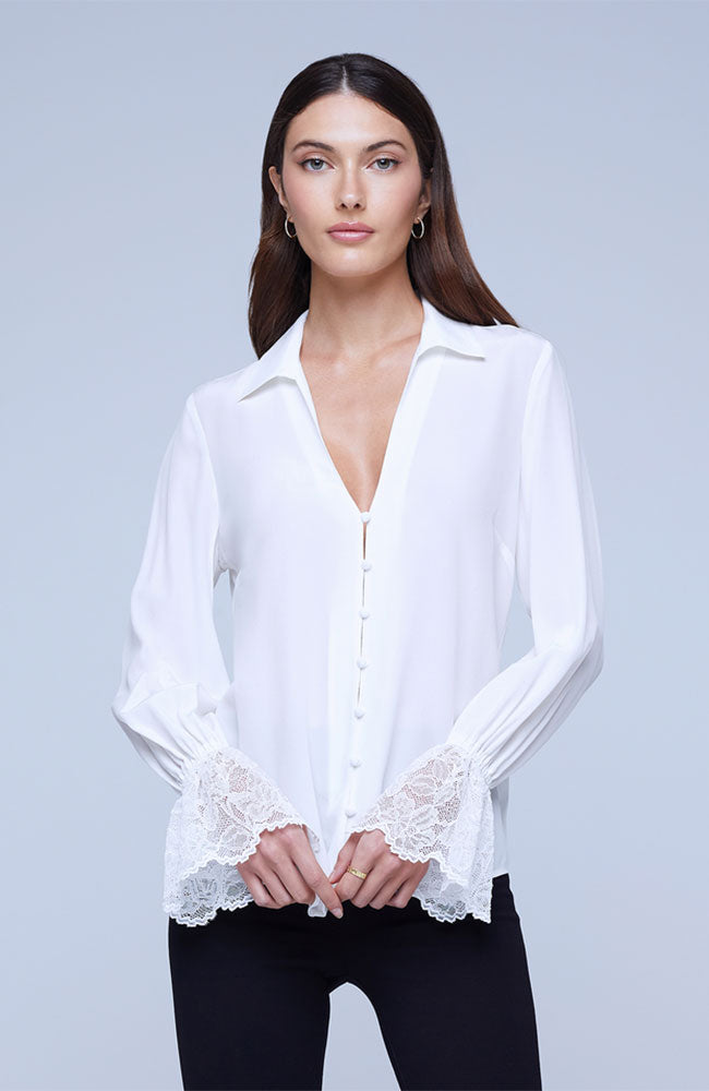 Shyla Lace Cuff Blouse