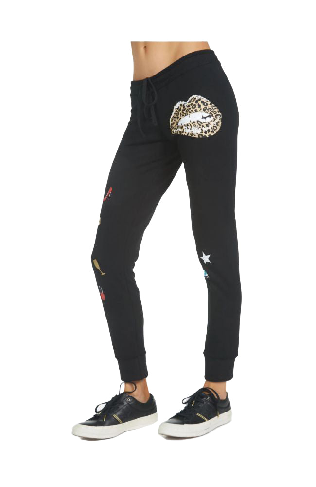 Jess Slim Jogger Leopard Lip