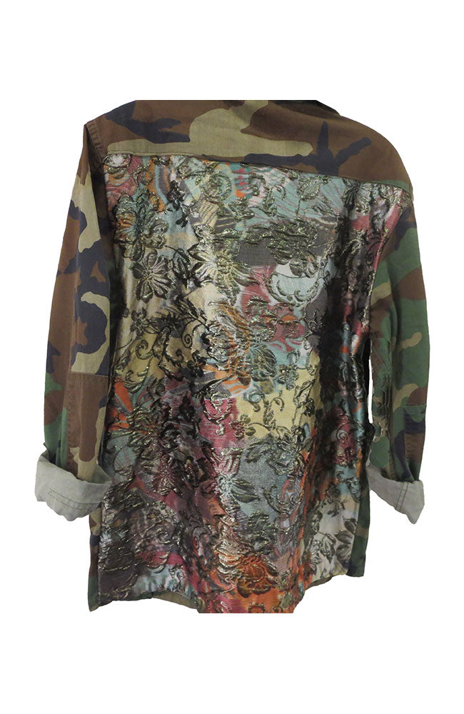 FL Green Camo Jacket with Multi Brocade Back